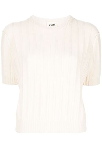 KHAITE T-shirt crop - CREAM