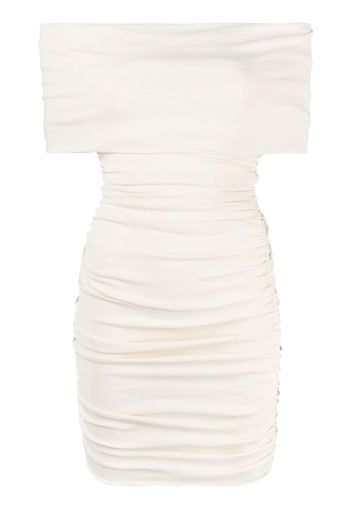 KHAITE ruched off-shoulder dress - Toni neutri