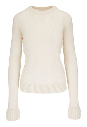 KHAITE The Sherene cable-knit jumper - Bianco