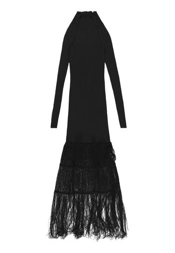 KHAITE Cedar fringed dress - Nero
