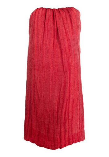 KHAITE strapless silk midi dress - Rosso