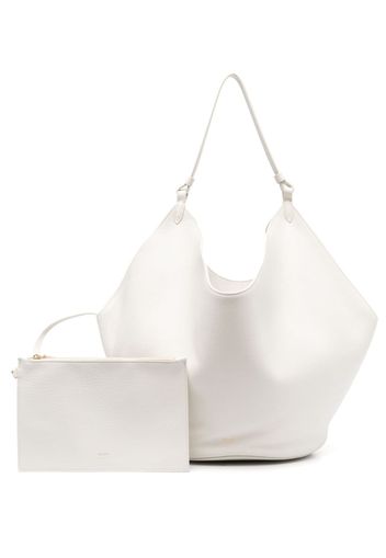 KHAITE Borsa tote The Lotus media - Bianco