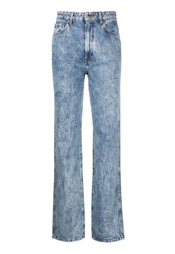 KHAITE Danielle high-rise straight jeans - Blu