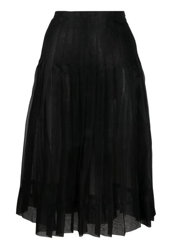 KHAITE The Tudi pleated midi skirt - Nero