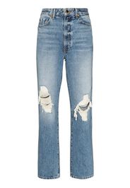 Khaite KHAITE ABIGAIL HW DISTRESSED STRAIGHT LE - Blu