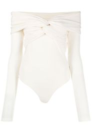 KHAITE ruched off-shoulder blouse - Bianco