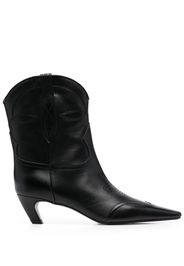 KHAITE leather Western boots - Nero