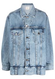 KHAITE Rizzo panelled denim jacket - Blu