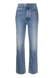 KHAITE Abigail high-waisted straight-leg jeans - Blu