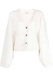 KHAITE Cardigan con scollo a V - Bianco