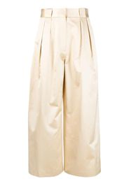 KHAITE The Rico high-waist wide-leg trousers - Toni neutri