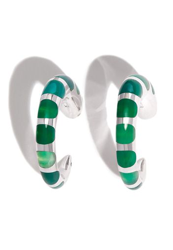 KHIRY Orecchini Khartoum con malachite - Argento