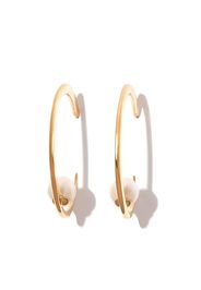 KHIRY Isha pearl-embellished hoop earrings - Oro