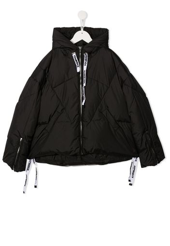 drawstring hood padded jacket