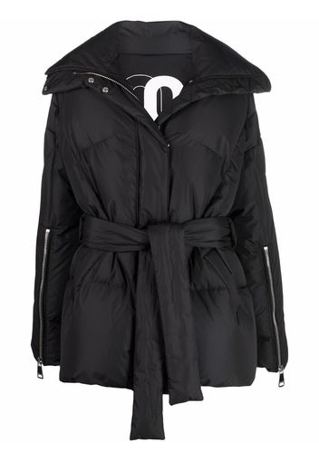 Khrisjoy tied-waist feather-down puffer jacket - Nero