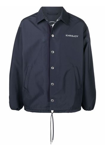 Khrisjoy logo-embroidered shirt jacket - Blu