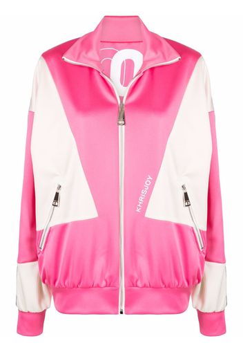 Khrisjoy panelled zip-up track jacket - Rosa