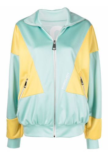 Khrisjoy panelled zip-up track jacket - Verde