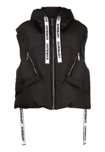 Khrisjoy quilted hooded gilet - Nero