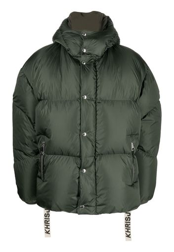 Khrisjoy padded press-stud fastenign jacket - Verde