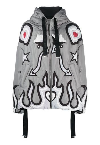 Khrisjoy Khris graphic-print windbreaker - Grigio