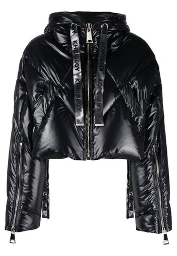 Khrisjoy quilted cropped puffer jacket - BK01 BLACK