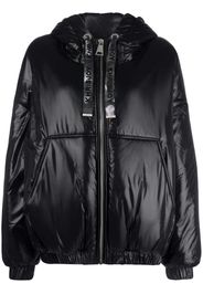 Khrisjoy high-shine hooded jacket - Nero