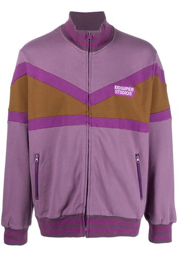 KidSuper colour-block zip-up sweatshirt - Viola