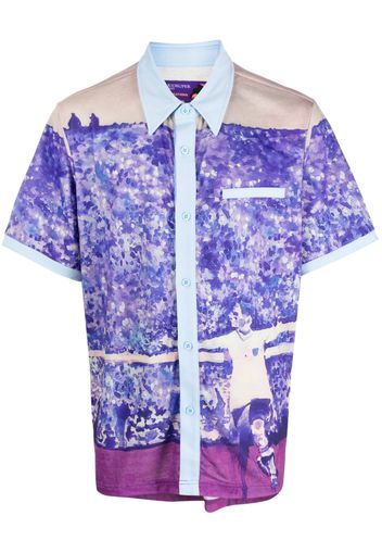 KidSuper graphic-print short-sleeved shirt - Viola