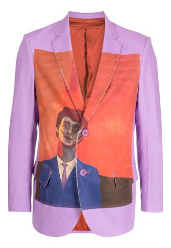 KidSuper graphic-print single-breasted blazer - Viola