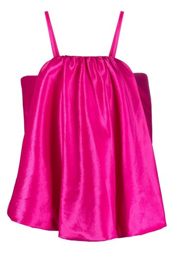 Kika Vargas Karen bow.detail mini dress - Rosa