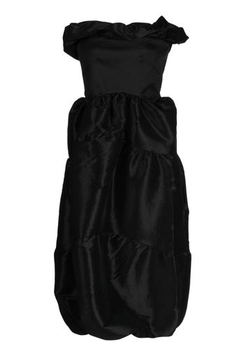 Kika Vargas Laila ruffled strapless dress - Nero