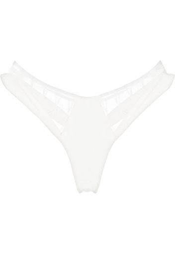 Kiki de Montparnasse Tanga Muse a righe - Bianco