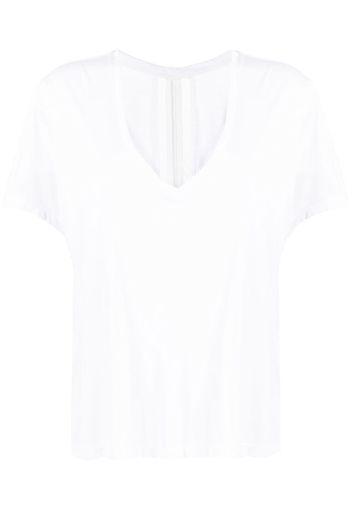 Kiki de Montparnasse T-shirt Intime con scollo a V - Bianco