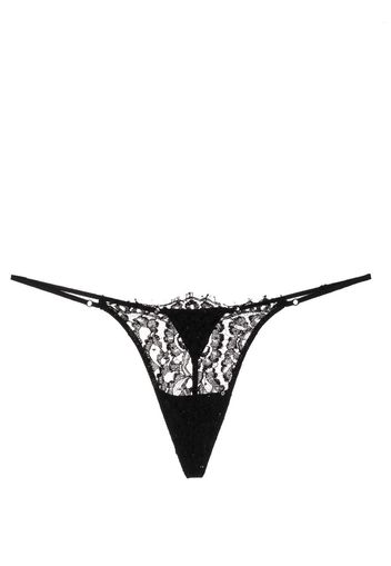 Kiki de Montparnasse lace-detail thong - Nero