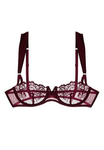 Kiki de Montparnasse lace-panel balconette bra - Viola