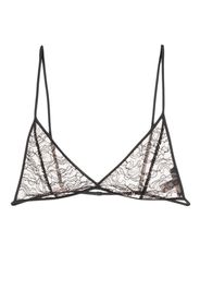 Kiki de Montparnasse translucent-design lace bra - Nero