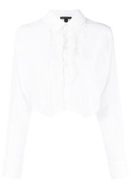 Kiki de Montparnasse ruffled tuxedo shirt - Bianco