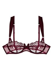 Kiki de Montparnasse lace-panel balconette bra - Viola