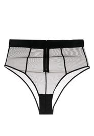 Kiki de Montparnasse high-rise sheer briefs - Nero