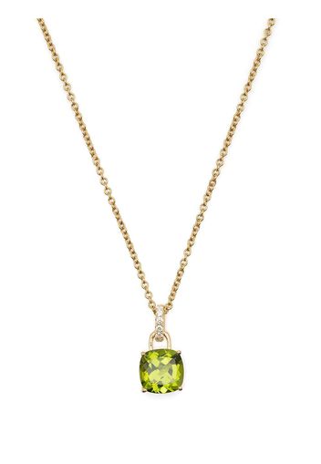 Kiki McDonough Collana Cushion in oro giallo 18kt con diamanti e peridoto - Verde