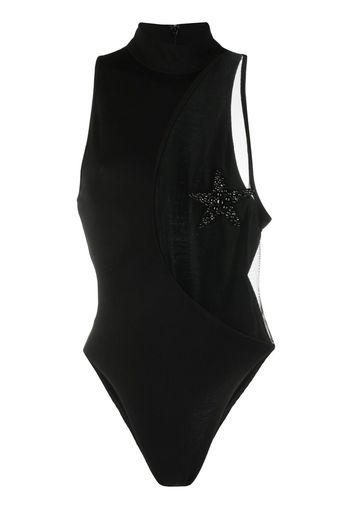 Kiko Kostadinov star-detail cut-out bodysuit - Nero