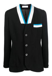 Kiko Kostadinov striped-trim single-breasted blazer - Nero