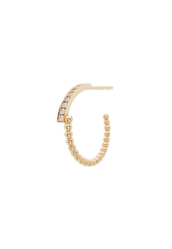 18kt yellow gold Perla diamond hoop earring