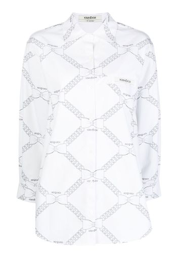 Kimhekim chain-link print shirt - Bianco