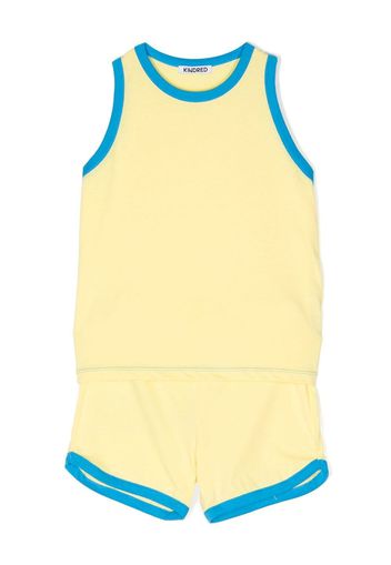 KINDRED organic-cotton tracksuit short set - Giallo