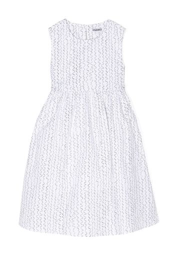 KINDRED Wave-print sleeveless dress - Bianco