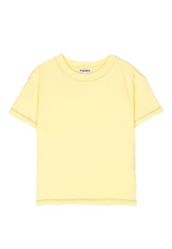 KINDRED contrast-stitch short-sleeve T-shirt - Giallo