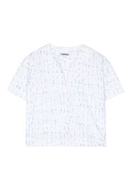 KINDRED Jotline-print short-sleeve blouse - Bianco