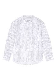 KINDRED Wave-print long-sleeve shirt - Bianco